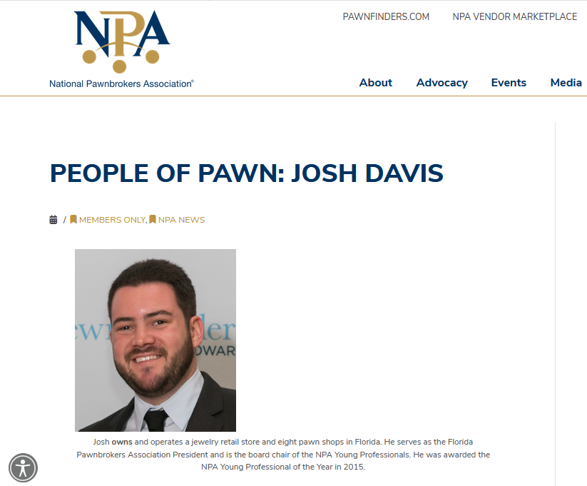 Co-Owner featured in NPA People of Pawn.